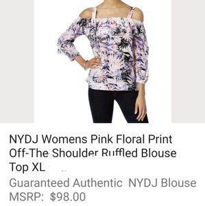NYDJ Tops - NYDJ MSRP$98 Halter off the shoulder floral blouse NYDJ Tops - NYDJ MSRP$98 Halter off the shoulder floral blouse